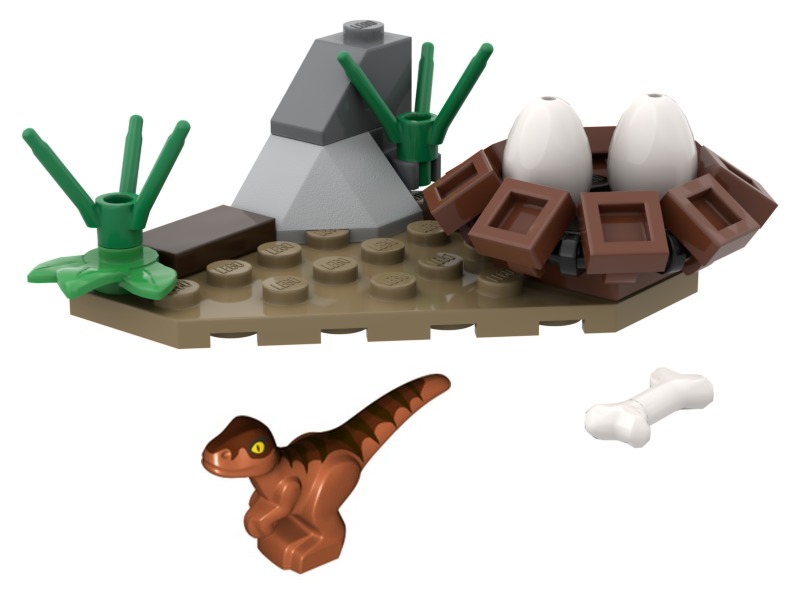 LEGO Baby Raptor and Nest