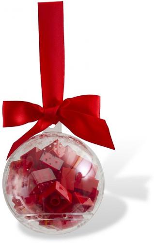 LEGO Holiday Ornament with Red Bricks
